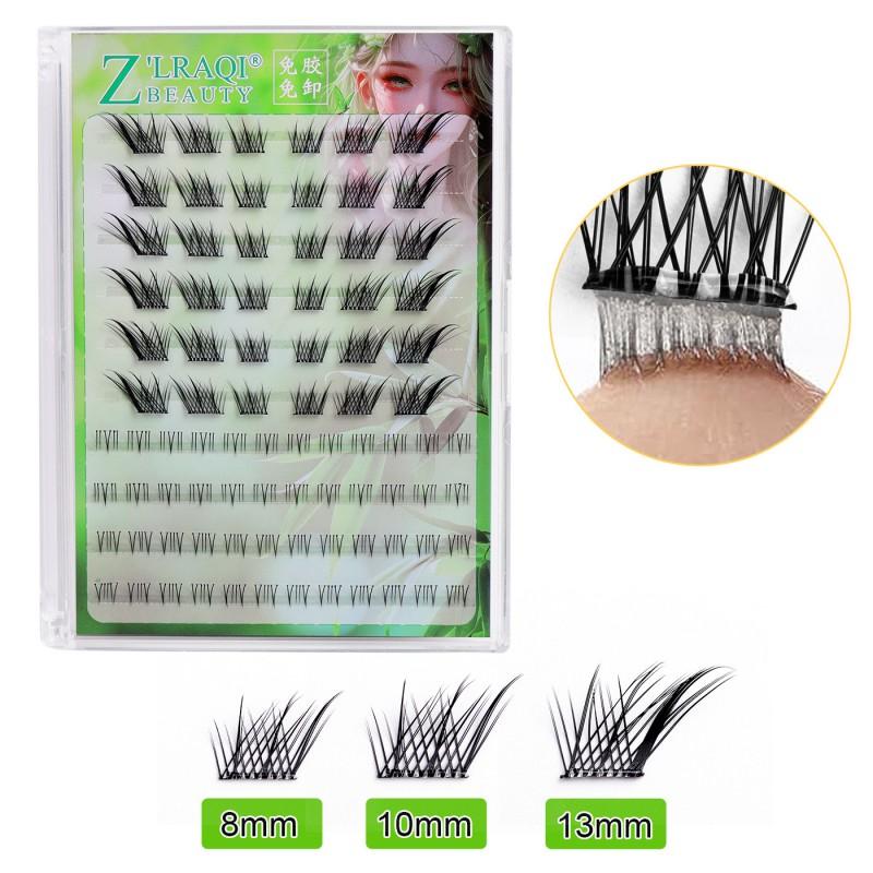 Segmented Glue-Free False Eyelashes Natural Fox Eye Look No Formaldehyde Daily Wear