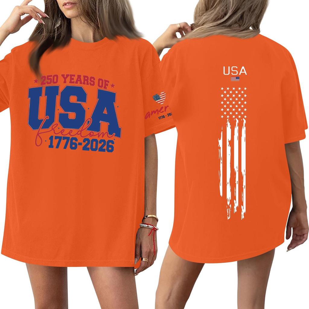 Women's Casual Fashion Round Neck Casual Print Short Sleeve T-Shirt Top