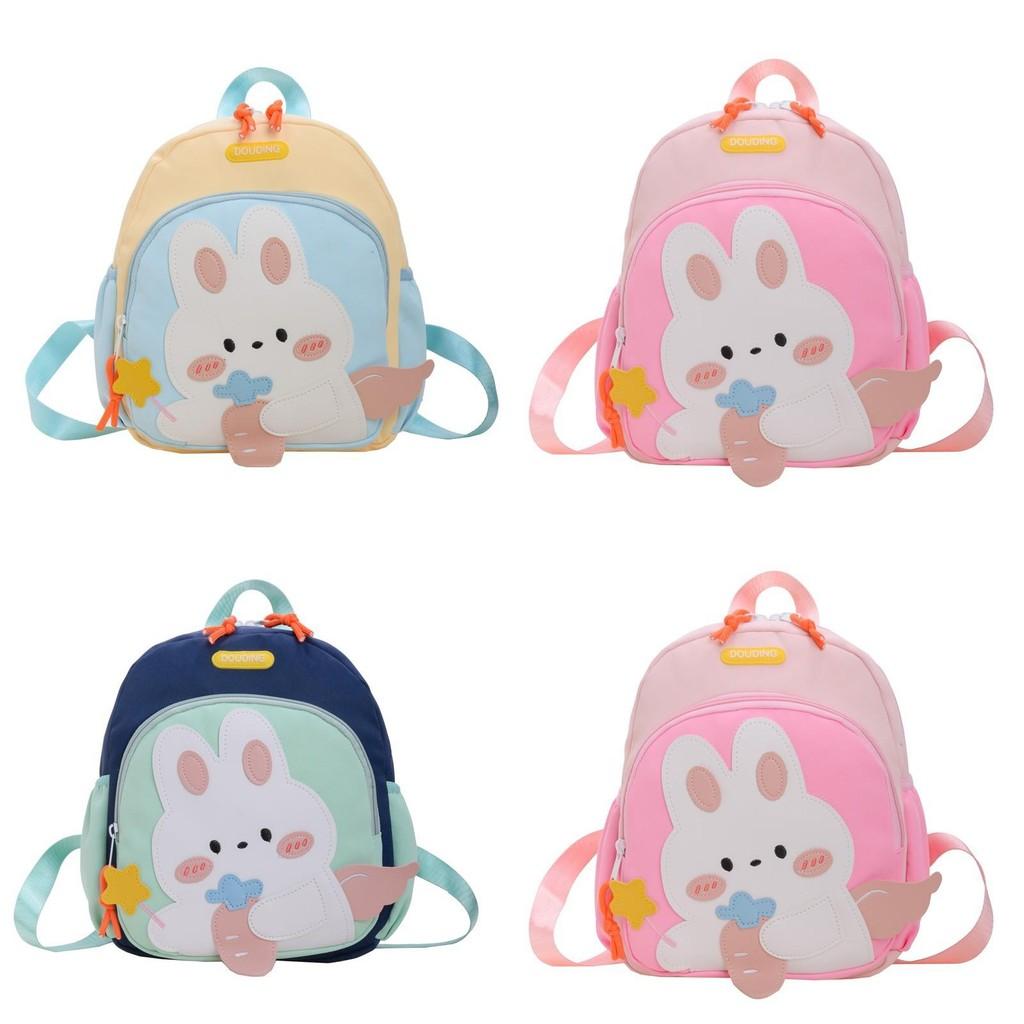 Childrens Cartoon Bunny Backpack With Padded Shoulder Straps For Toddler School Use