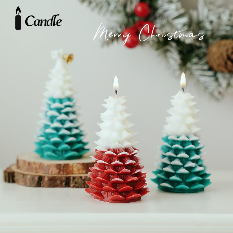 Christmas Candle Birthday Gift Handmade Souvenir Gift Set Gift Box Christmas Tree Shape Scented Candle Ornament