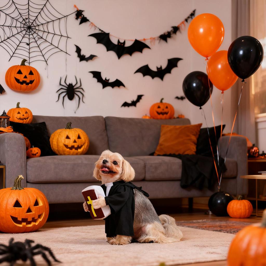 Funny Dog Outfit Pet Minister Clothes Pet Apparel Cute Dress Up For Christmas Events Themed Birthdays Holiday Halloween Parties