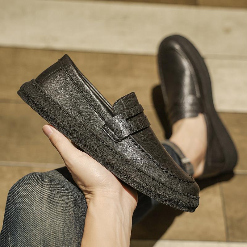 Fashion Quality Men Casual Low Shoes Leather Men Fashion Business Party Wedding Loafers Moccasins Light Comfortable Flats Driving Shoes