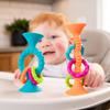 Fat Brain Toys Baby Spielzeug Pip Squigs Loops Orange mit Saugnapf Authentisch FA165-1