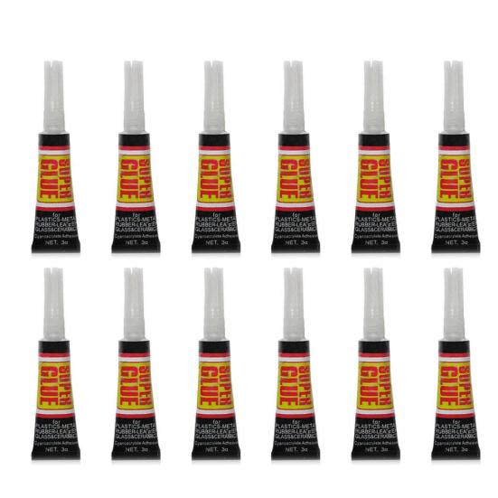 

12шт супер клей многофункциональный сильный клей домашний офис инструмент для мгновенного клея