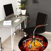 1pc Flaming Symbol Round carpet, Made of Polyester,Perfect for Decorating Office Chairs, Living Rooms