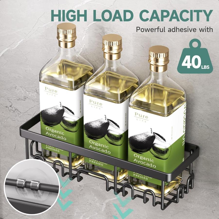 5Pack Shower Caddy Rustproof and WaterResistant Kitchen Sink Organizer Large Capacity Spice Rack WallMounted Storage Shelves fo