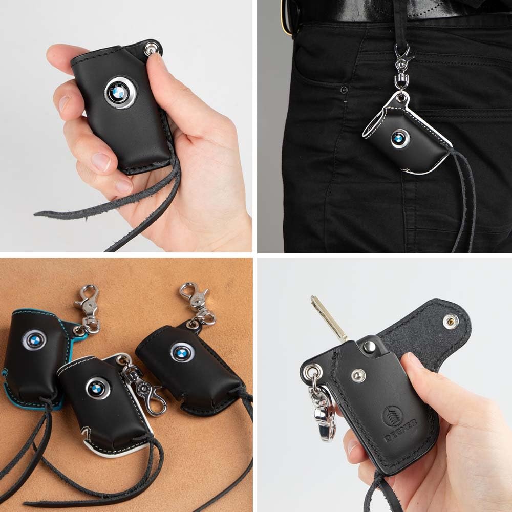 DEGNER K-69 Smart Key Case for German Motorcycle Manufacturers Motorcycle Accessories (Black-Black)