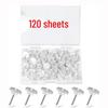 120 Pcs/Box Round Transparent Push Pins for Cork Boards and Document Photo Fixing