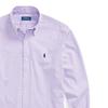 Polo Ralph Lauren Ss24 Gestreiftes Pony-Logo Besticktes Langarm-Baumwoll-Popeline-Hemd Herrenhemden Lila 710767330-010