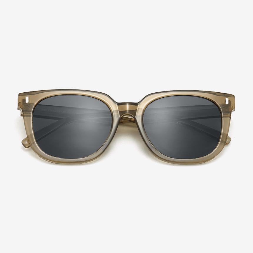 Seutailwokeu Classic Square Sunglasses Style Work Tr90-10 C16_Brown Clear Unisex Horn-Rimmed Daily