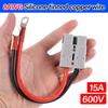 HulitTop Doppelpol 50A 600V Hochstromstecker mit 8AWG M8 Silikonkabel Elektro-Gabelstaplerstecker Schnellladeanschluss