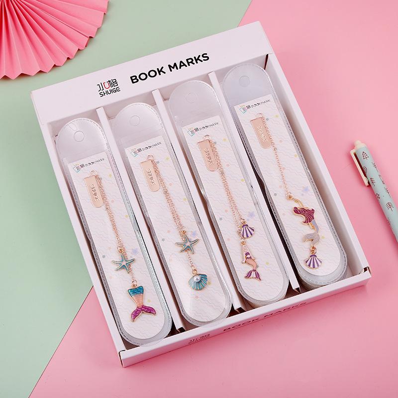 1 Piece Cartoon Mermaid School Office Supplies Gift Bookmarks Cute Kawaii Funny Stationery