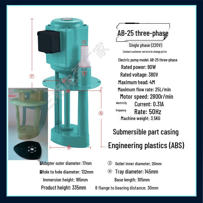 Trójfazowa elektryczna pompa oleju i wody do frezarek i tokarek - Model 120