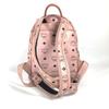 MCM Visetos Logo Backpack Bag Backpack Leather pink