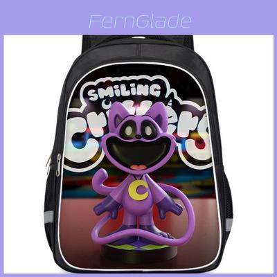 Stylish Catnap Poppy Playtime Backpack For Students Cartoon Print Dual Straps