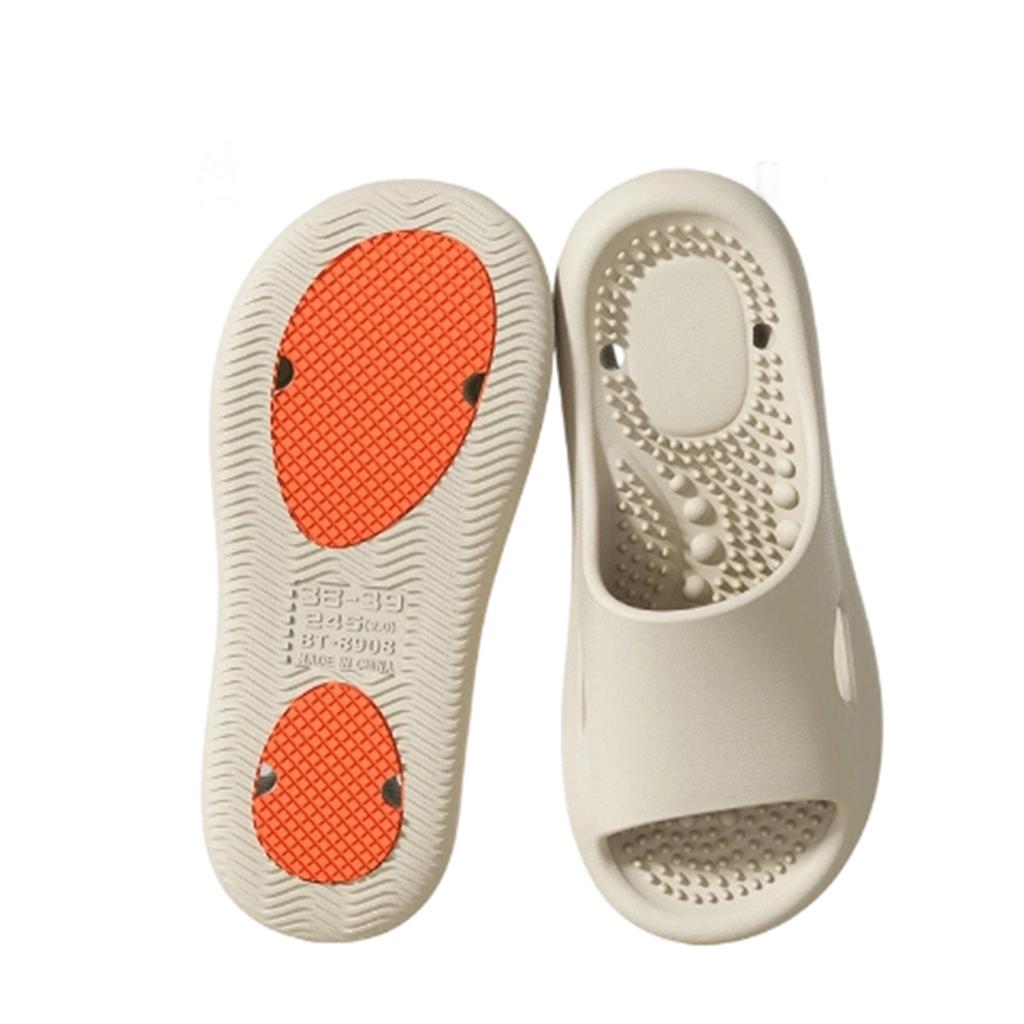 Women's Quick-Dry Shower Slippers with Drainage Holes, Non- and Foot Massage Bed, Comfortable Bath Sandals