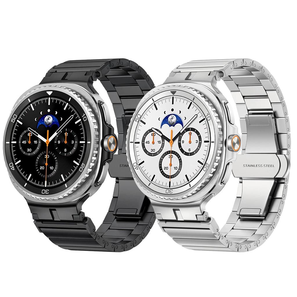 Premium No-Gap Stainless Steel Bamboo-Link Watch Band for Samsung Galaxy Watch 8 (40/44mm) & Watch 8 Classic (46mm)