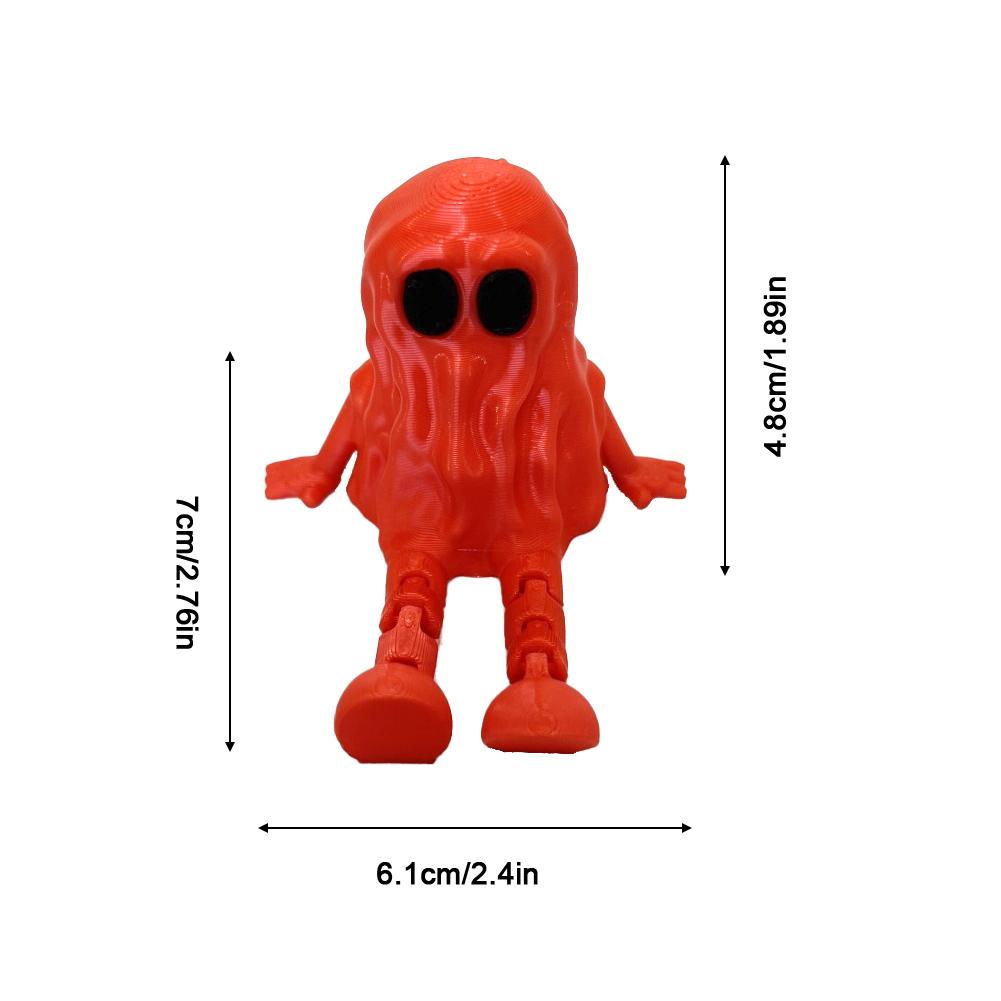 Halloween Ghost Figurine 3D Printed Sitting Ghost Desktop Halloween Decorations Creative Party Gift Ornaments