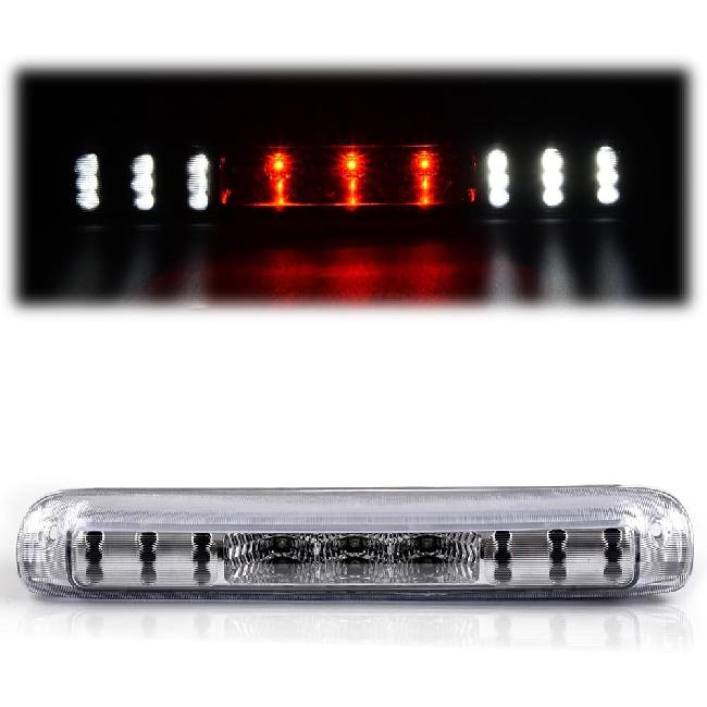 G-PLUS LED Third Brake Light Compatible With 1999-2006 Chevy Silverado/GMC Sierra 1500 2500 3500,3RD Cargo LED Tail Stop Lamps Clear Lens Chrome