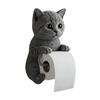 Wall Mounted Toilet Paper Roll Holder Cat Paper Roll Holder Animal Paper Towel Holder for Kitchen Bathroom Counter Home Cottage