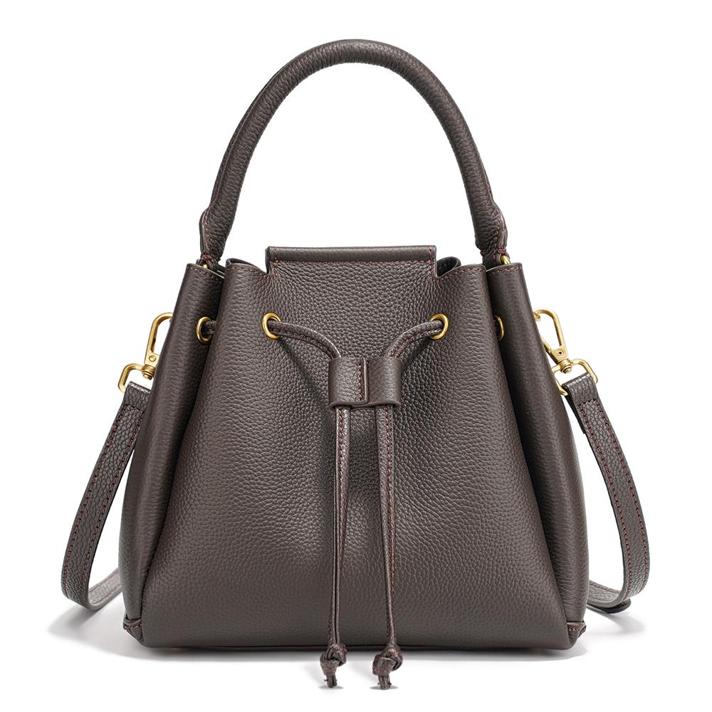 

Zency Women s Genuine Leather Top-Handle Bag Luxury Shoulder Handbag кавовий