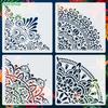 Floral Pattern Painting Stencil - Reusable Art Stencil for Watercolor, DIY Craft & Home Decor Projects