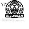 Entrance Door Ornament Skull Metal Sign, Gothic Spooky Skeleton Head Hanging Wall Creative Yard Decorations Art for Man Cave, Bar, Bedroom,