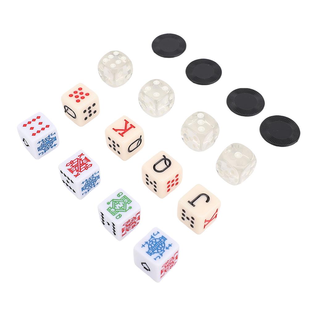 6 Sided Dice Impact Proof Fun Educational 0.63 X 0.63 X 0.63in Plastic Colorful Disc for Board