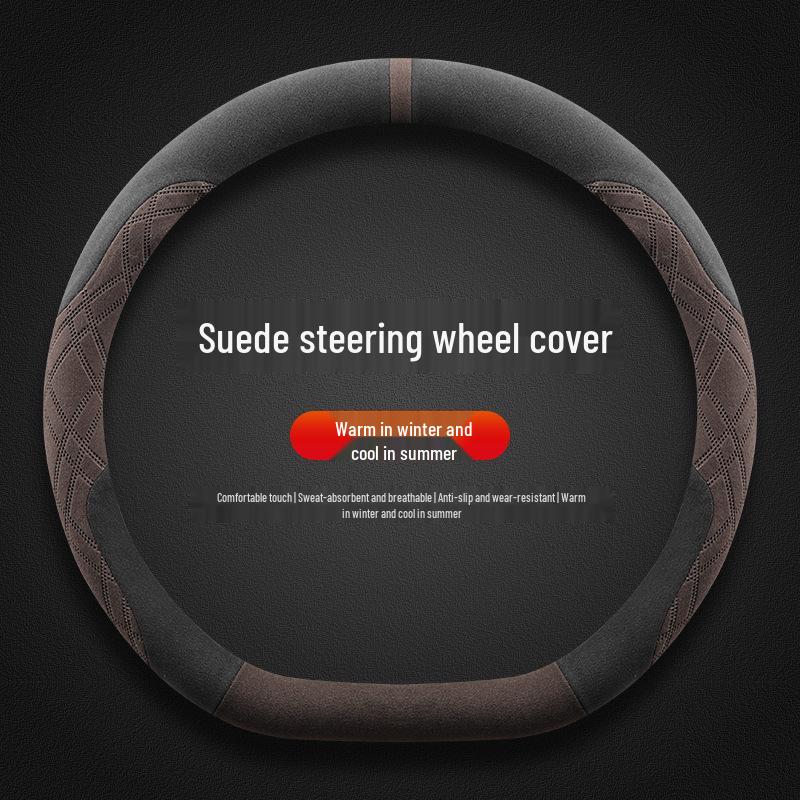 All-Season Ultra-Thin Suede Non-Slip Steering Wheel Cover for 2025 Formula Leopard Titanium 3