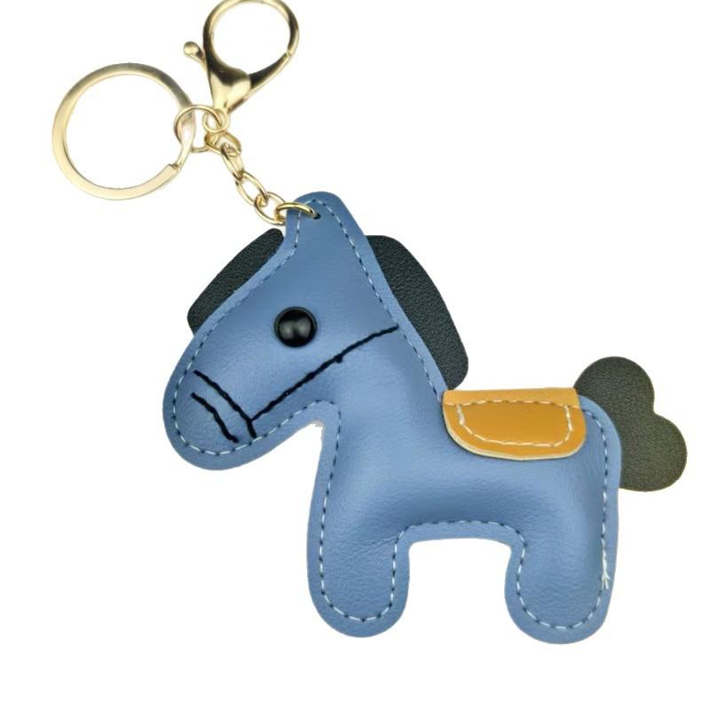 Year of the Horse, leather pony keychain pendant, simulated leather pony pendant, there will be money soon, trendy bag pendant.