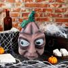 Halloween Pumpkin Statue with Expression Cartoon Pumpkin Head Resin Figurine Sculpture Indoor Outdoor Garden Desktop Decoration