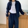 New ArrivalS Open Run Women S Collar baSic Long Sleeve Zip Up Banding Long pantS
