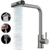 304 StainlessKitchen Faucet Pull Out Rotation Waterfall Stream Sprayer Brushed High Efficiency Cleaning Sink Steel Tap Accessory