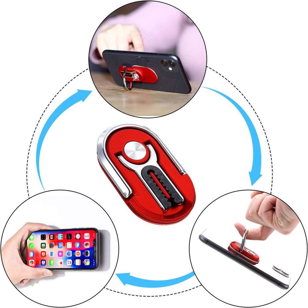 Multifunctional Portable Mobile Phone Finger Ring Holder Stand In Car Air Vent Clip 360 Rotatable Phones Bracket Desktop Kickstand