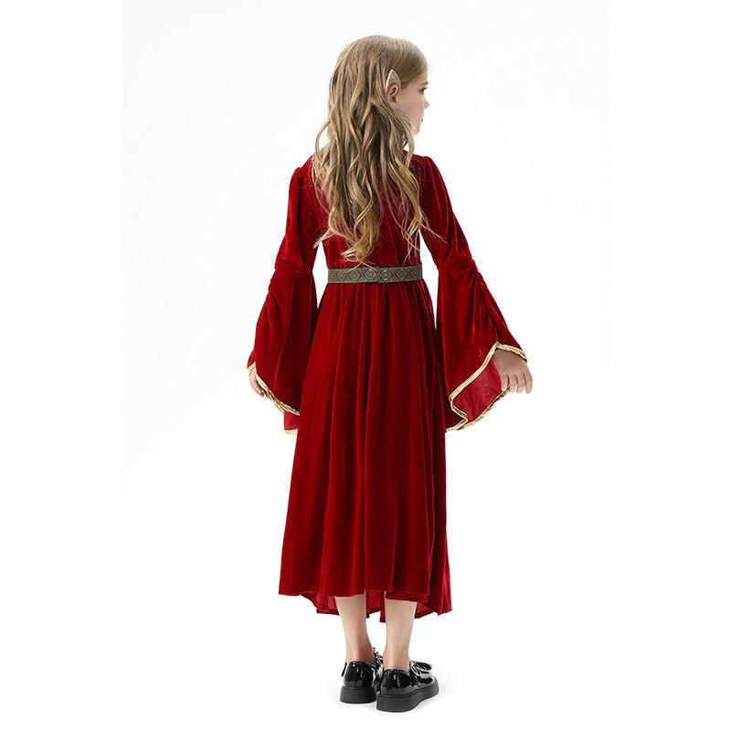 Halloween Children's Costumes Renaissance Medieval Dresses Children's Vintage Court European Girls Farm