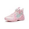 Anta Irregular 2 Sports Fashion Comfortable Non-Slip Wear-Resistant Mid-Top Kids Basketball Shoes Kids Basketball Shoes Pink Blue 322321102H-8
