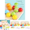 Wooden Multifunctional Arithmetic Clip Bead Learning Board Kid Puzzle Toy Set For Early Learning