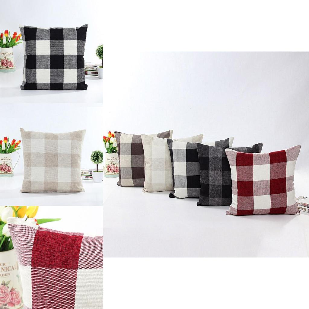 Lattice Cotton Linen Throw Pillow Case Cushion Cover With Premium Quality Material