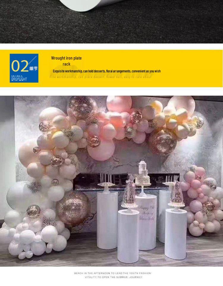 Set Decorativo Cilindri Rotondi in Ferro Bianchi per Tavolo Dessert Matrimonio e Compleanno – 5 Pezzi