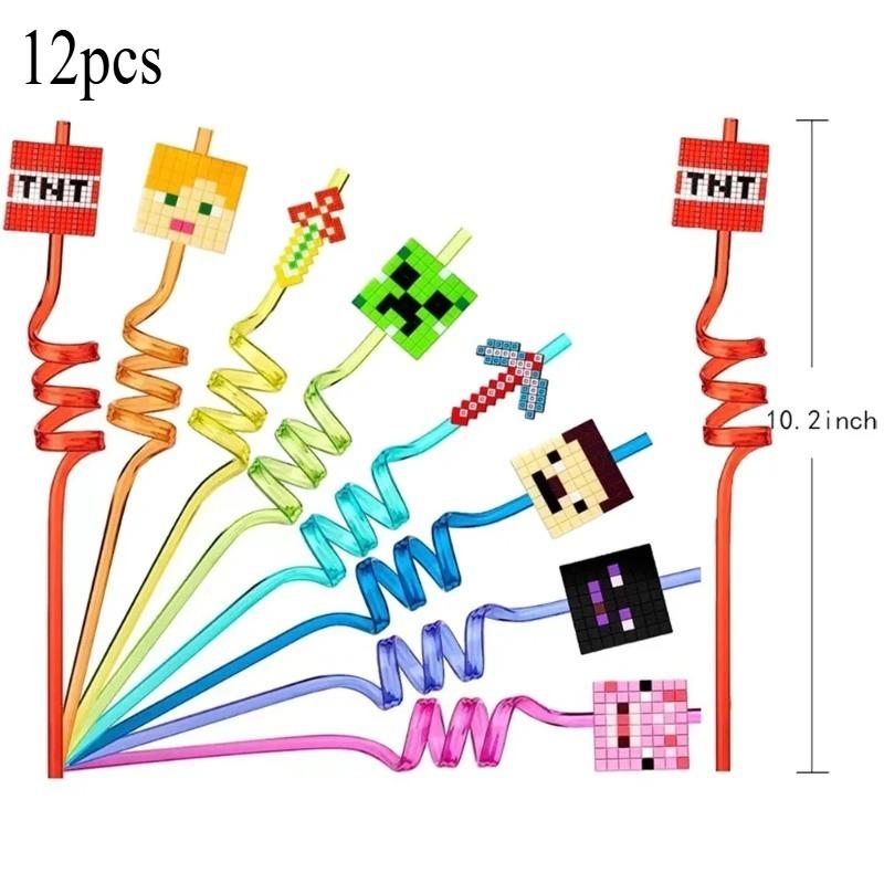 Creative Cartoon Reusable Straws Vibrant Eco-Friendly Design for Holiday Parties Daily Juice Beverages High Quality Supplies