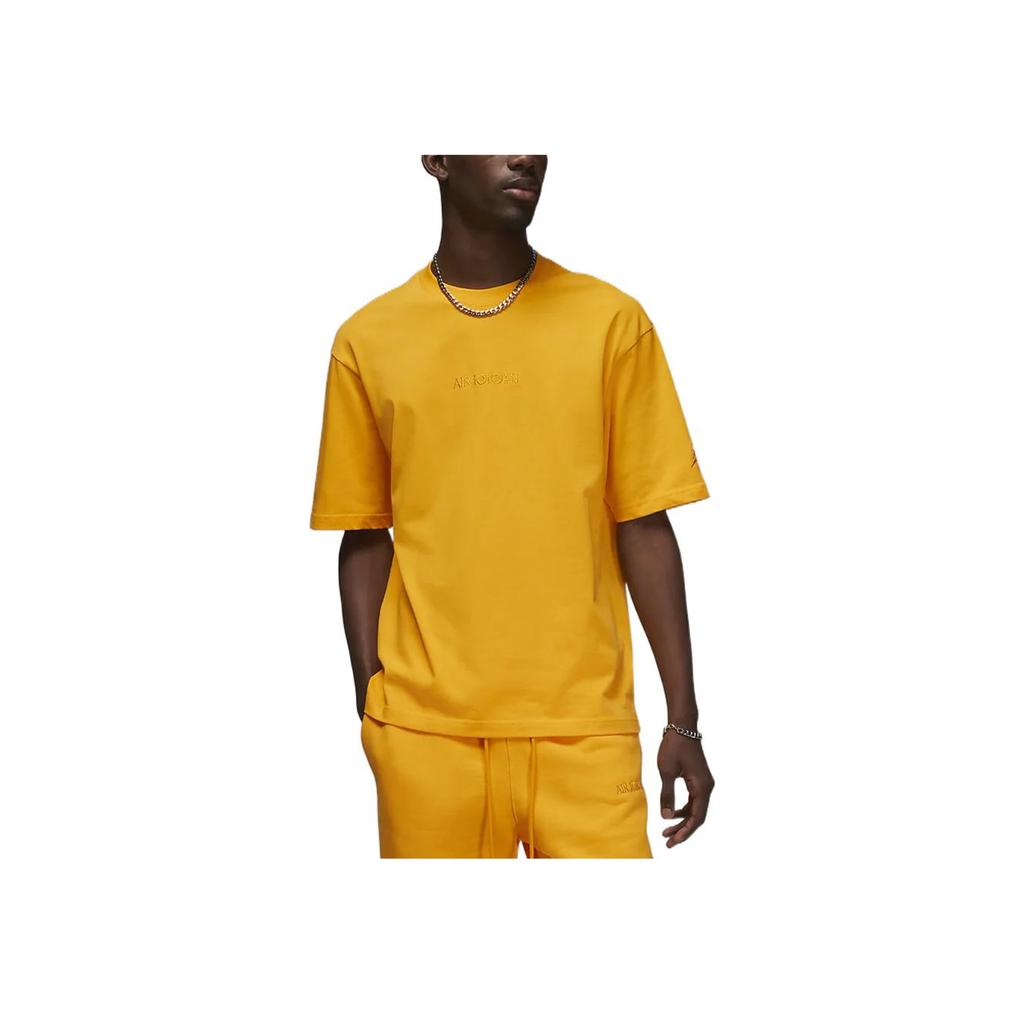 Jordan Wordmark Series Basic Short-Sleeve T-Shirt Men Tops Yellow FJ1970-739