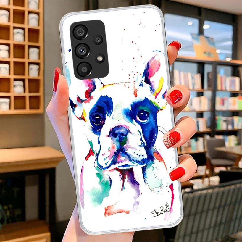 French Bulldog Dog Pug Phone Case For Samsung Galaxy A17 A37 A57 A16 A26 A36 A56 A15 A25 A35 A55 A14 A24 A34 A54 A13 A23 A33 A53