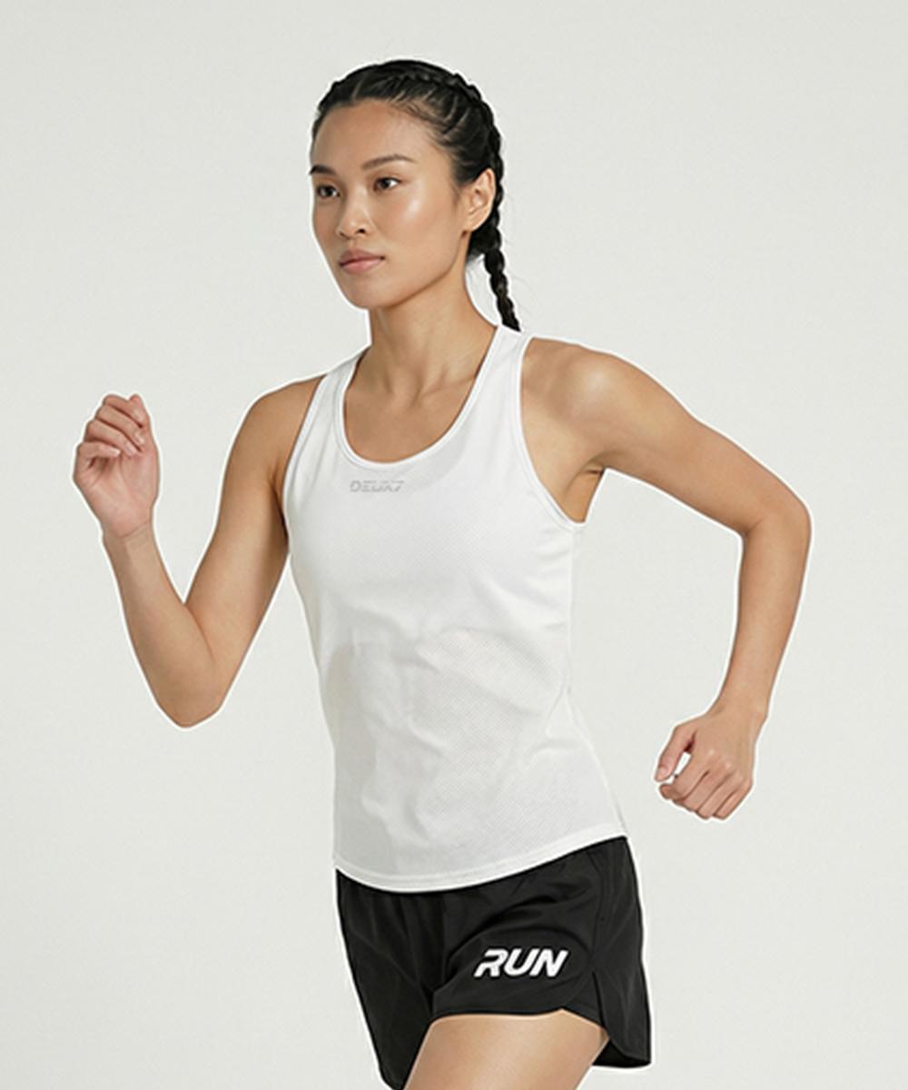 Dues Fishing Essential Running Singlet White W 85