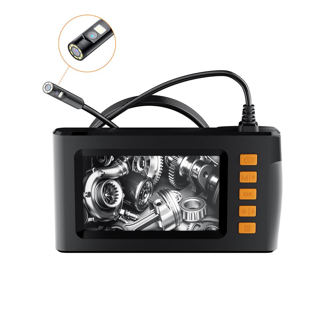 Dual Objektiv Borescope Endoskop Kamera mit Licht 1080P Kanalisation Kamera mit 4,3 Zoll LCD Bildschirm