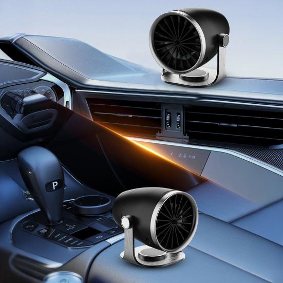 12V/24V Car Heater And Defroster 2-in-1 Portable Air Heater for Windshield Demisting Fast Heating Car Defrosting Fan with Dual Power Setting