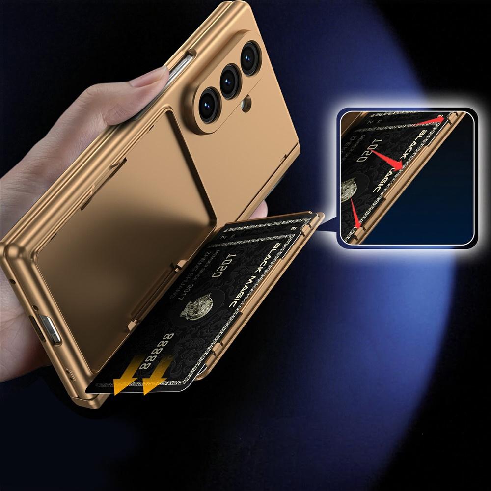 Samsung Galaxy Z Fold 8 Ultra Case, Card Holder, with Glass for External Screen, Gold