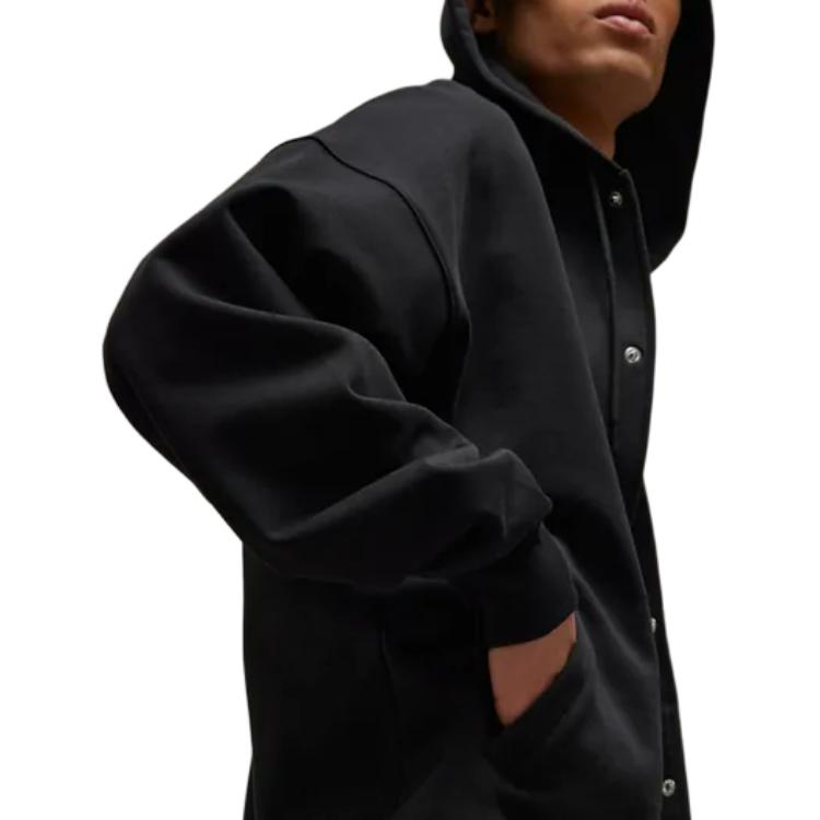 Y-3 Logo Print Single-Breasted Long Sleeve Hooded Sweatshirt Men sweatshirt Black IQ2135