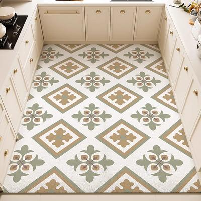 Kitchen Floor Mat Waterproof Oil-proof PVC Vinyl Rug Anti-fouling Non-slip Foot Mats Large Size Balcony Carpet Tapetes Alfombra