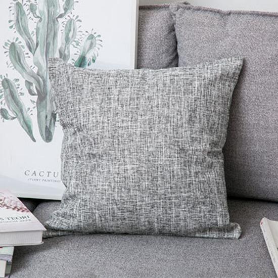 

Nordic Linen Solid Color Simple Throw Pillow Cover Sofa Cushion Office Car Cushion Cover Home double-sided pattern 45x45cm світло-сірого кольору