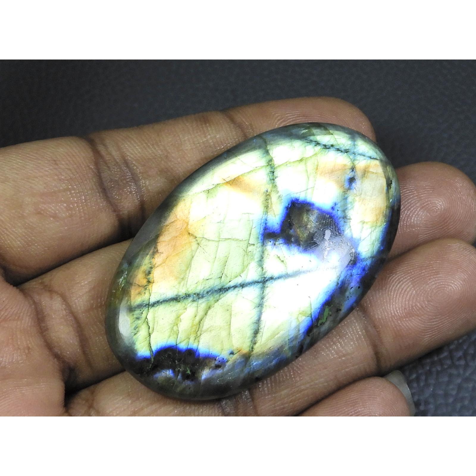

30X57X07MM Natural Labradorite Multi Oval Cabochon Loose Gemstone 129Cts. B-151